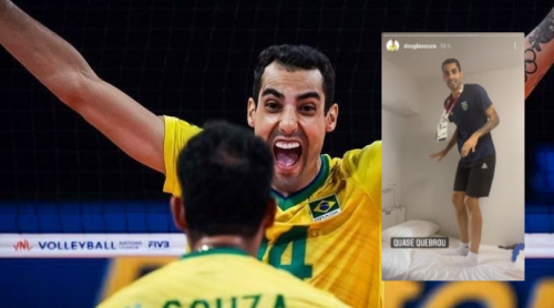 Jogador da seleção brasileira de vôlei viraliza na web mostrando rotina pré-Olimpíadas